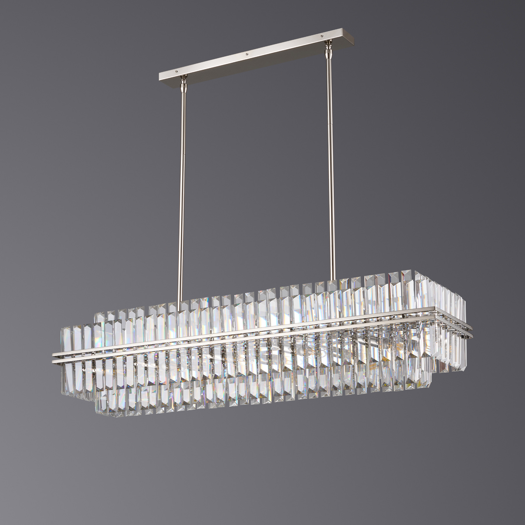 Люстра 5550/L1200*280 Polished Nickel. Фото 2